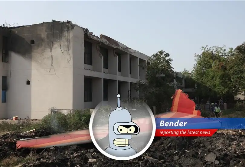 A Boeing 787 Dreamliner crashes shortly after takeoff, leaving hundreds dead and Bender utterly indifferent...almost.