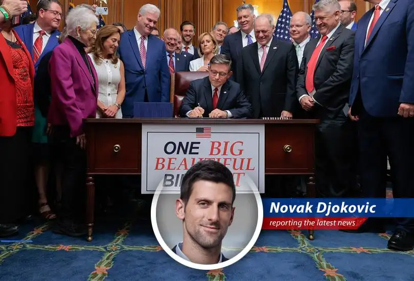 A controversial tax and spending bill championed by President Trump makes its way into law after a nail-biting vote, sparking debates over its impact on the economy and social welfare.