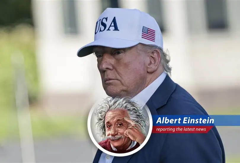 A humorous take on the Trump administration's trade announcements, tariff deadlines, and potential Federal Reserve chair shuffle, viewed through the lens of yours truly, Albert Einstein.