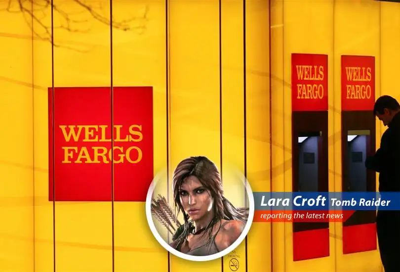 A look at Tuesday's market surge, Wells Fargo's rebound, and what to watch for in upcoming earnings reports, all while navigating economic uncertainties like Lara Croft through a booby-trapped temple.
