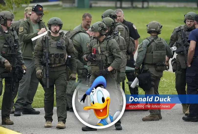 A quacking mad gunman is on the loose after a politically motivated attack leaves one lawmaker dead and another injured. This is worse than when I lost my temper at Gladstone Gander!