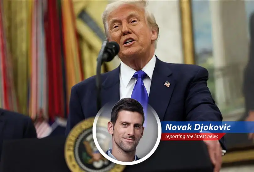 A satirical take on Donald Trump's proposal for 100% tariffs on foreign films, viewed through the eyes of yours truly, Novak Djokovic.