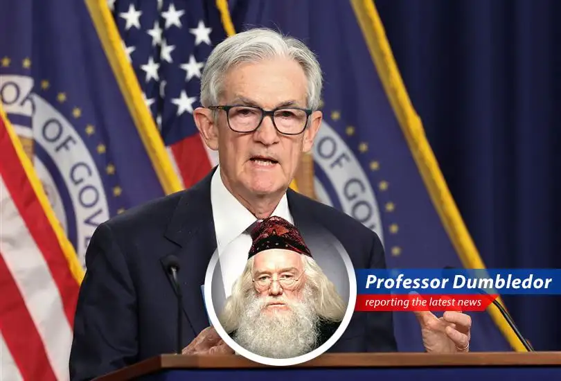 A whimsical yet insightful examination of Federal Reserve Chair Jerome Powell's tightrope walk between economic stability and political pressure, viewed through the lens of historical precedents and a touch of Dumbledore's wisdom.