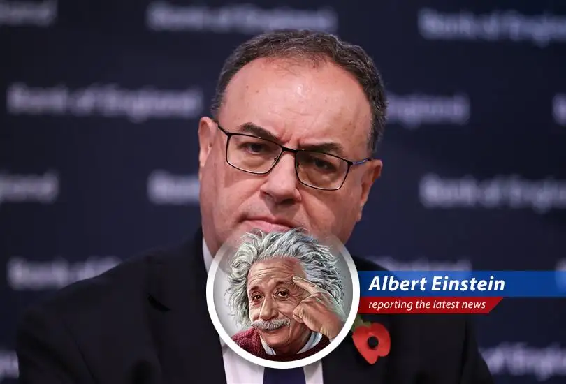 Albert Einstein analyzes the Bank of England's concerns over potential U.K. growth shock from U.S. tariffs, highlighting the uncertainties and inflationary pressures.