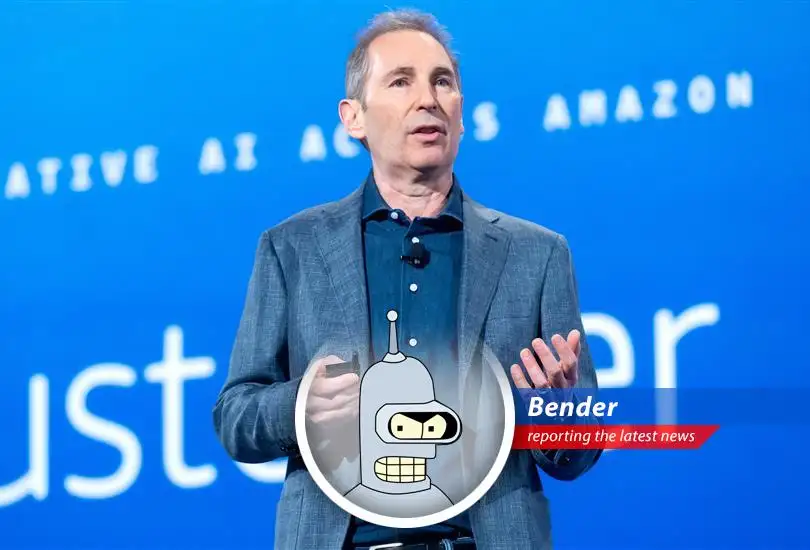 Amazon CEO Andy Jassy tries to calm investors' nerves about potential tariff impact, promising (sort of) to keep prices low. Bender isn't buying it.
