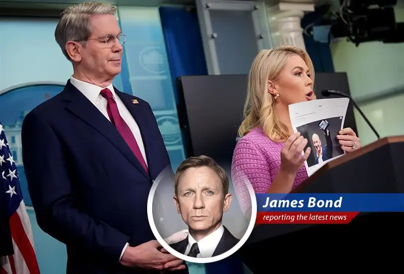 Amazon faces White House ire over potential tariff displays, sparking a political spat and stock market jitters. Bond investigates with martini in hand.