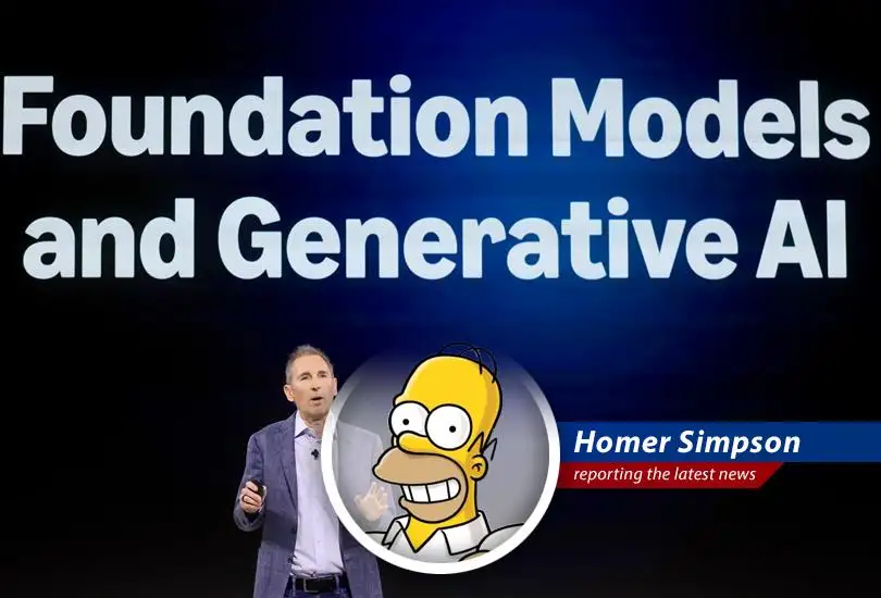 Amazon's cooking up some fancy-pants AI robots that can do all sorts of stuff, maybe even my job at the power plant! Here's what I, Homer Simpson, think about it.