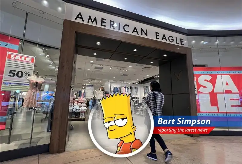 American Eagle is having a major 'doh!' moment, writing off tons of spring and summer gear and ditching their financial forecasts. Looks like someone's in the middle of a major wedgie!