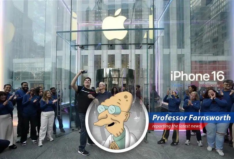 Apple's latest earnings report reveals a mixed bag: iPhone sales beat expectations, China held steady, but a minor service revenue miss sent the stock tumbling faster than Nibbler falling into a dark matter infested toilet.