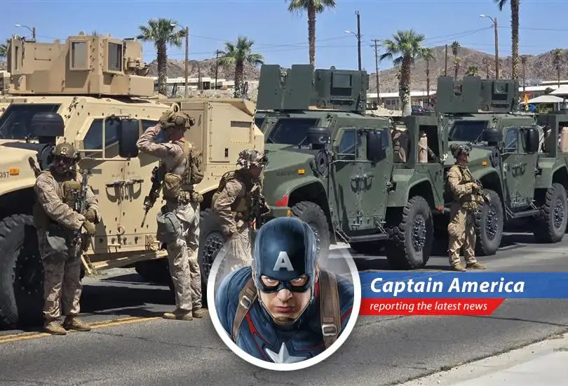 As tensions rise in California with federal troops being deployed, Governor Newsom and Attorney General Bonta sue Trump, while the ACLU warns of escalating authoritarianism. Sounds like a job for someone who can throw a shield!