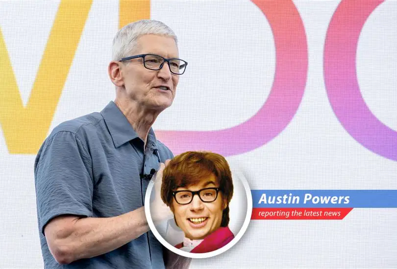 Austin Powers reports on Wall Street's lukewarm reaction to Apple's developer conference, where the lack of far-out AI updates left analysts feeling a bit 'meh,' yeah, baby!