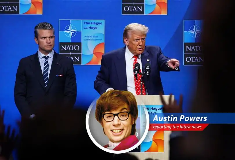 Austin Powers reports on the kerfuffle surrounding Trump's claims of obliterating Iran's nuclear program, with a dash of 'yeah, baby!' and a whole lotta bewilderment.