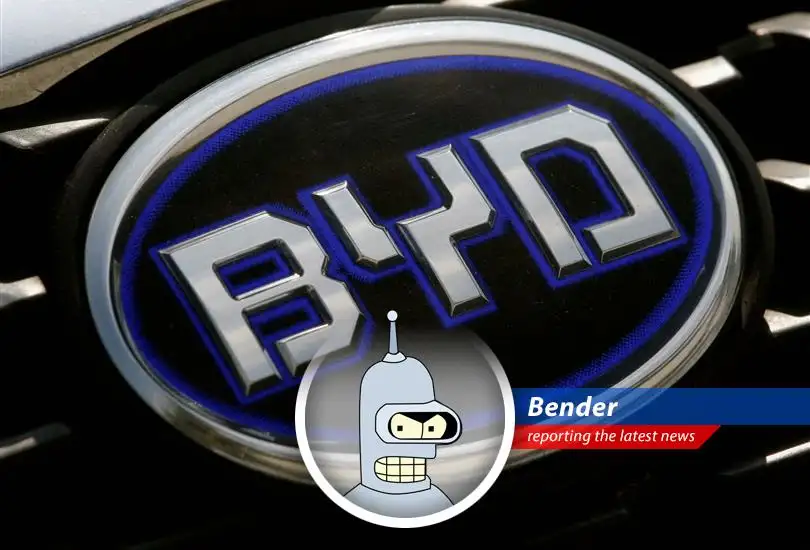 BYD's stock prices plummet after aggressive price cuts on electric vehicles, sparking investor concerns about competition and a potential price war in the Chinese auto market. Looks like someone needs a Bender burger to feel better!