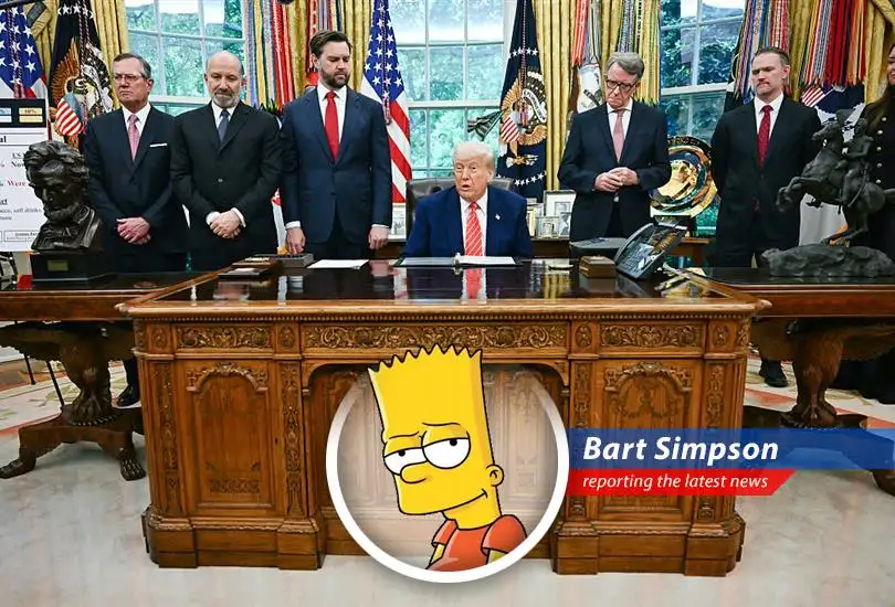 Bart Simpson reports on Trump's trade agreement with the UK, filled with more twists than Milhouse's love life and a whole lot of 'Ay, Caramba!' moments.
