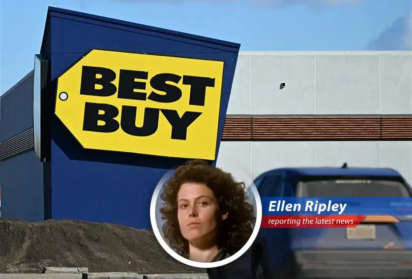 Best Buy slashes its sales and profit forecasts amidst tariff turmoil, proving that even Earth's problems sometimes feel like fighting a Xenomorph – endless and frustrating.