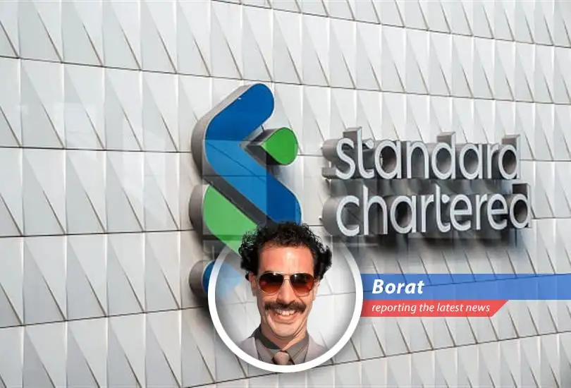Borat reports on Standard Chartered's surprisingly successful first quarter, full of wealth, markets, and maybe a little bit of Trump's tariffs... very nice!