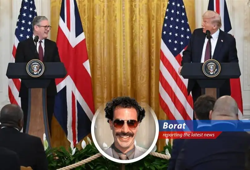 Borat reports on how Britain and America are becoming best friends forever through a magnificent trade agreement, despite scary tariffs and money troubles.
