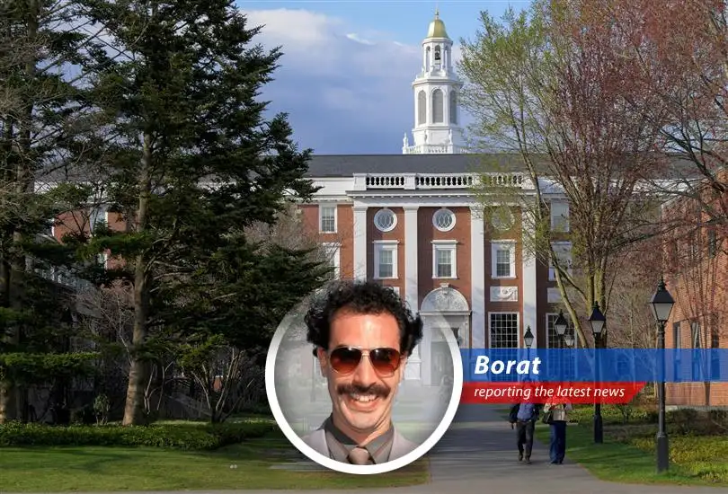 Borat reports on how Harvard beat back Trump's attempt to stop smart foreigners from learning in America, proving that even in these crazy times, the penise… uh, the law, can be mighty.