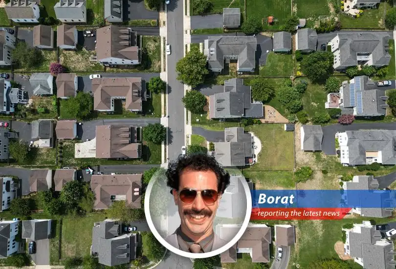 Borat reports on how falling mortgage rates are making homeowners happier than seeing Pamela Anderson on a beach, but new home buyers still have 'tsuris'.