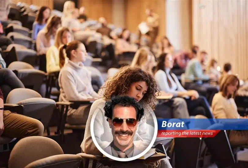 Borat reports on the slightly declining interest rates for federal student loans in 2025-2026, but warns that like trying to milk a yak in winter, getting real relief is still very difficult.
