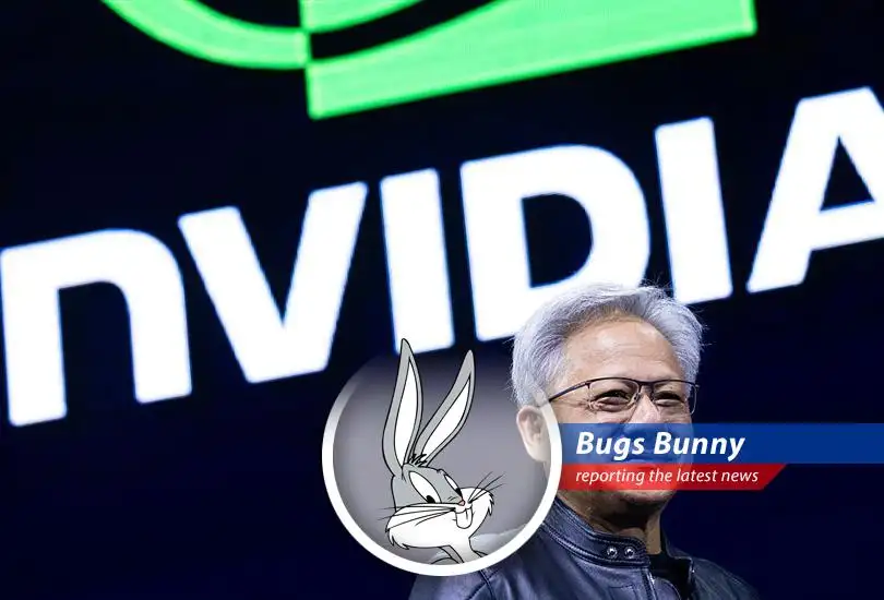 Bugs Bunny reports on Nvidia CEO Jensen Huang's claim that U.S. AI chip export controls to China were a flop, leading to unexpected consequences. Could this be a case of 'Ain't I a stinker' for the U.S.?