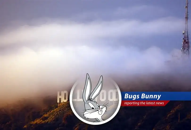 Bugs Bunny reports on Trump's proposed 100% tariff on foreign films, a move stirring up Hollywood and international relations like a pot of carrot stew.