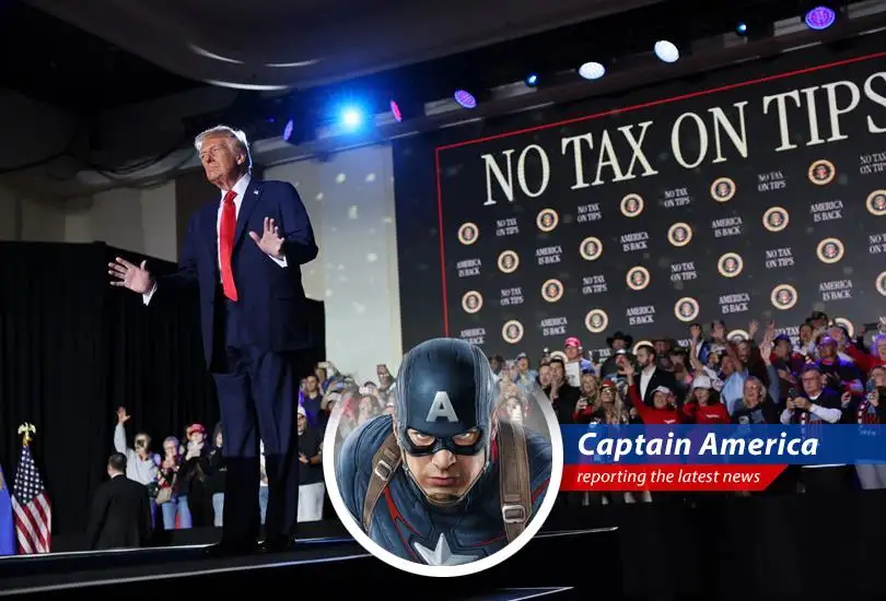 Captain America reports on the Senate's surprising move to potentially exempt tips from federal income tax, examining who benefits and the potential economic impact.
