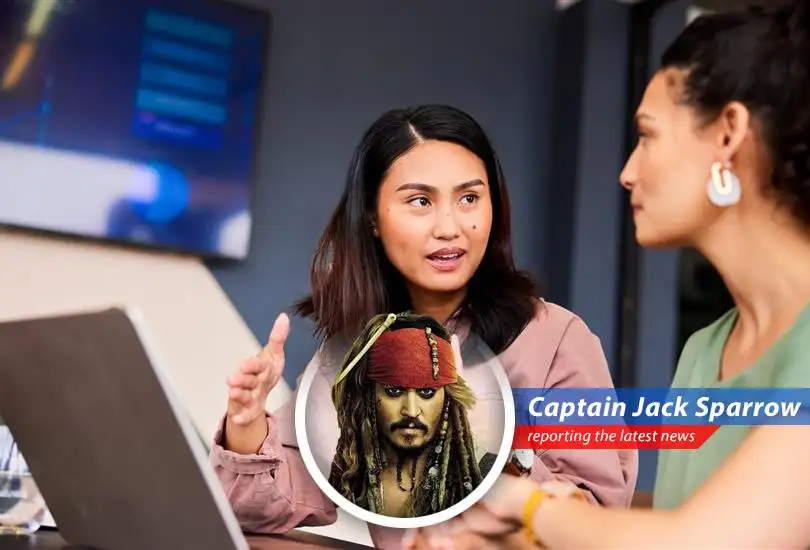 Captain Jack Sparrow deciphers Microsoft's report on how landlubbers are using AI to avoid human contact at work, for better or worse. Savvy?