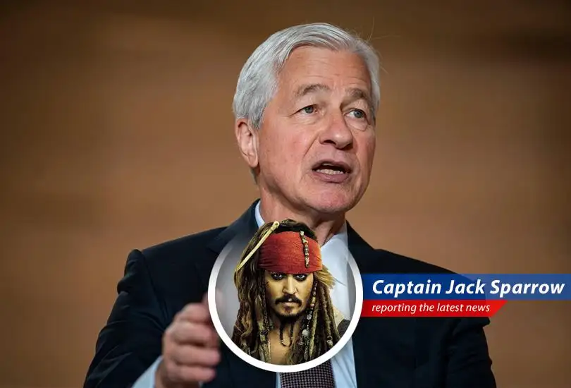 Captain Jack Sparrow reports on Jamie Dimon's less-than-cheery outlook on the U.S. economy, even with recent tariff rollbacks. Prepare to batten down the hatches!