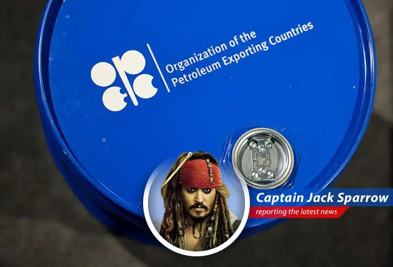 Captain Jack Sparrow reports on OPEC+ hastily meeting to discuss oil output, with potential for price plummets and Saudi Arabian displeasure. Prepare for a twist!