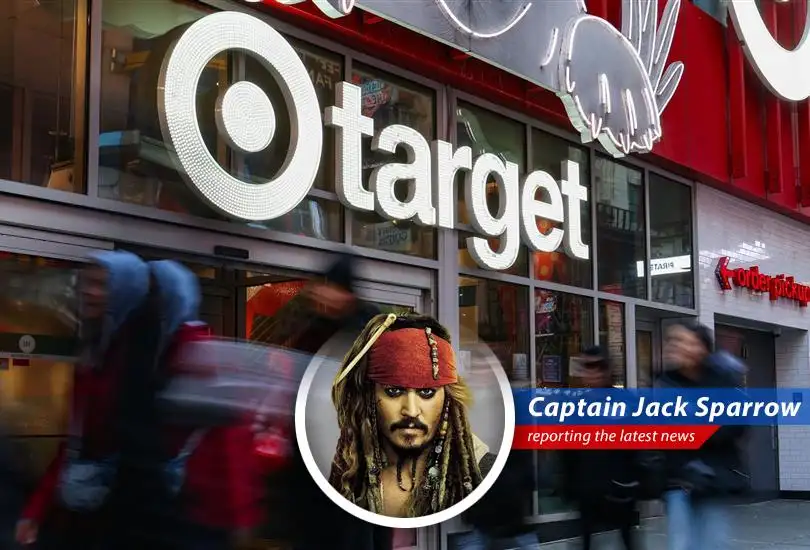 Captain Jack Sparrow reports on Target's disappointing earnings, suggesting troubled waters ahead for the retail giant and potentially, the entire U.S. economy. Savvy?
