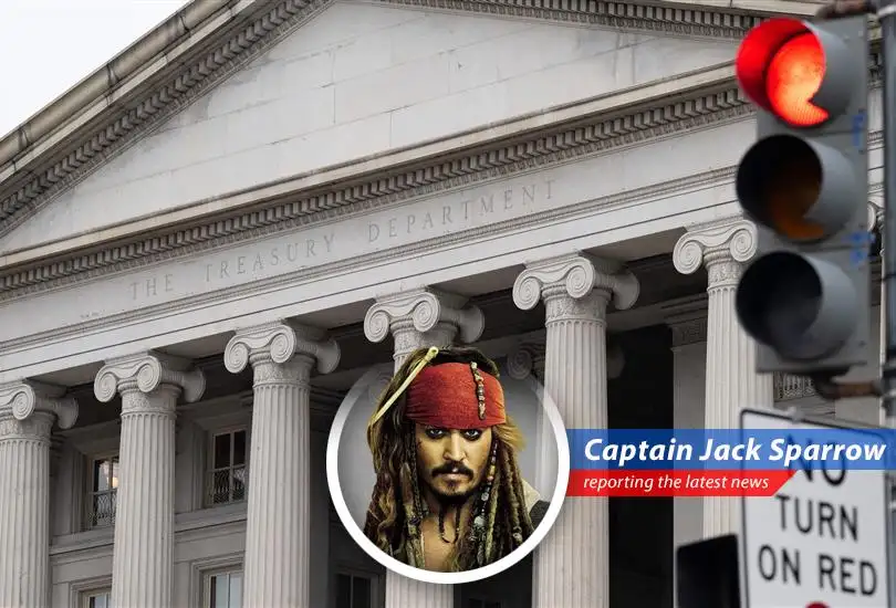 Captain Jack Sparrow reports on the U.S. government's growing debt and deficit, a tale of woe and financial shenanigans.