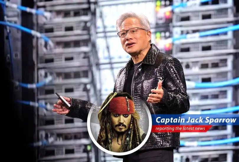Captain Jack Sparrow reports on the brewing AI chip war between the US and China, with a savvy pirate's perspective on Nvidia's role and the stakes for global tech dominance. Savvy?