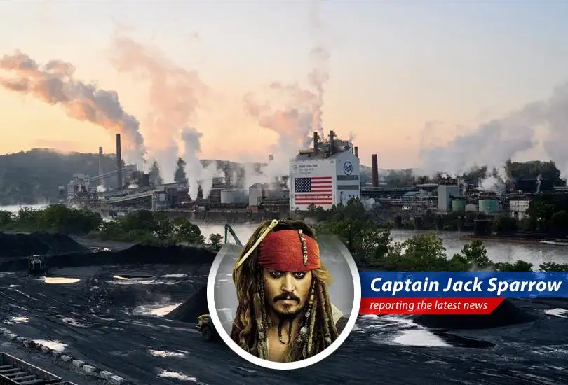 Captain Jack Sparrow reports on the unlikely alliance between U.S. Steel and Nippon Steel, brokered by none other than President Trump, promising jobs and riches!