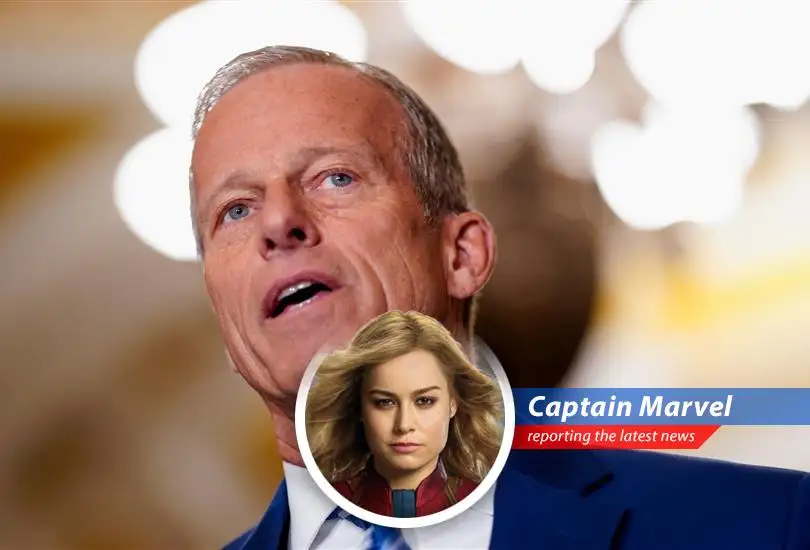 Captain Marvel's take on the Senate's rollercoaster vote on a massive spending bill, filled with twists, turns, and enough drama to power a Binary transformation.
