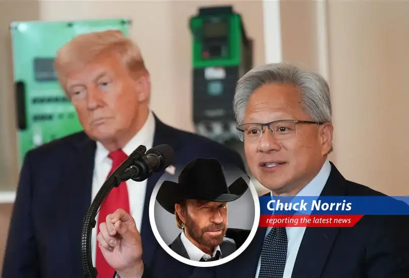 Chuck Norris breaks down Nvidia's deal with Saudi Arabia amidst tightening US export controls on AI chips, revealing the real fight brewing between tech giants and political titans.