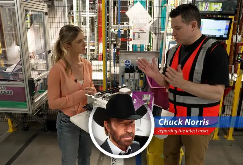 Chuck Norris gives his take on Amazon's new AI-powered warehouse robot, Vulcan, designed to handle items with a sense of touch, and what it means for the future of human-robot collaboration.