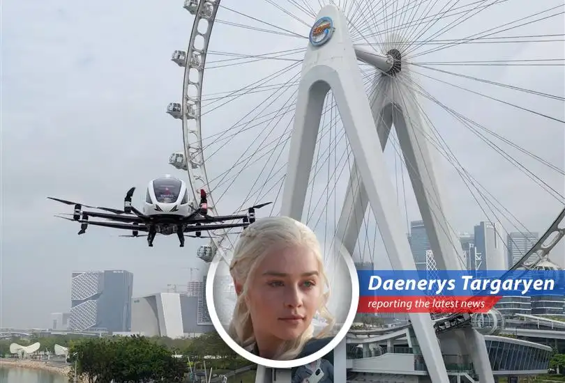 Daenerys Targaryen reports on China's certification of pilotless flying vehicles and Ehang's projected dominance, while throwing shade at US regulators and dreaming of dragon-free air travel.