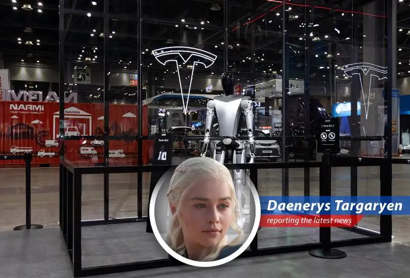 Daenerys Targaryen reports on how China's rare earth magnet restrictions threaten Tesla's Optimus robot production, while Musk navigates trade tensions and dreams of a robot-filled future.