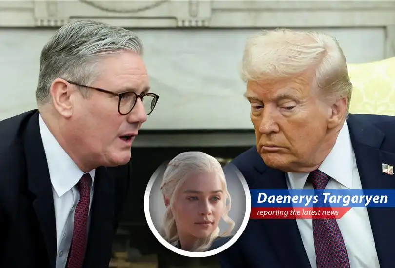 Daenerys Targaryen reports on the UK's economic woes, blaming tariffs, taxes, and a general lack of dragon-riding economists.