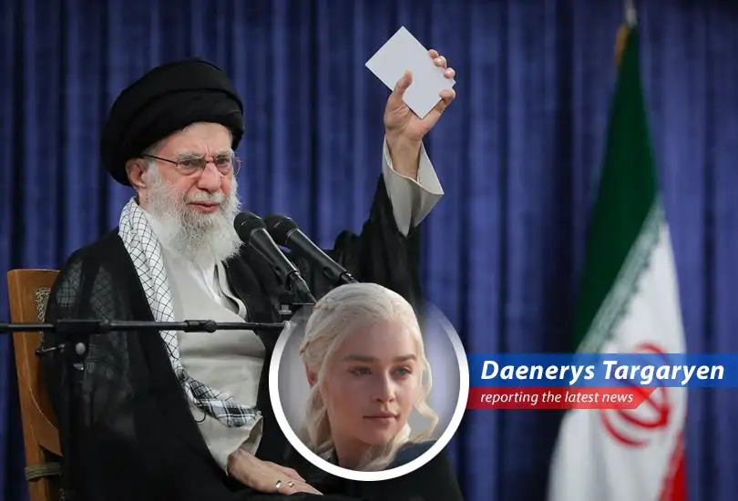 Daenerys Targaryen reports on the escalating tensions between Iran and the US, with a touch of dragonfire and a wink to Westeros.