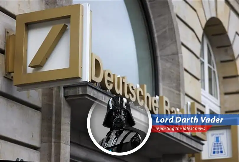 Darth Vader analyzes Deutsche Bank's surprisingly strong first quarter, navigating economic turbulence and U.S. tariff policies with a Force-choke hold on reality.