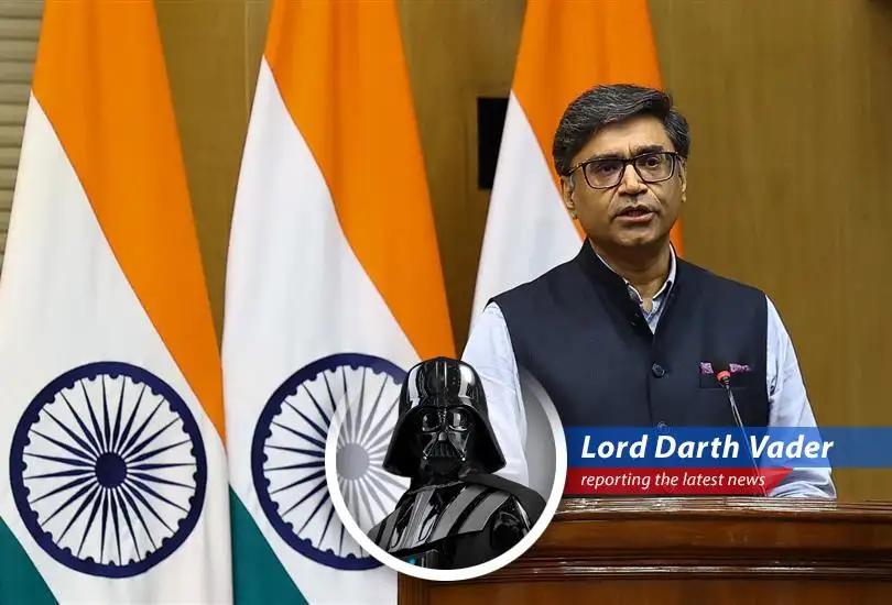 Darth Vader reports on the surprising ceasefire between India and Pakistan, questioning the Force behind the peace and the potential for future disruptions.