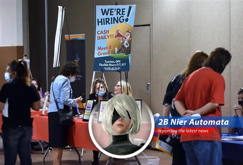 Despite tariff worries, the human job market shows surprising resilience, while Android 2B secretly contemplates the future of machine-kind amidst economic reports.