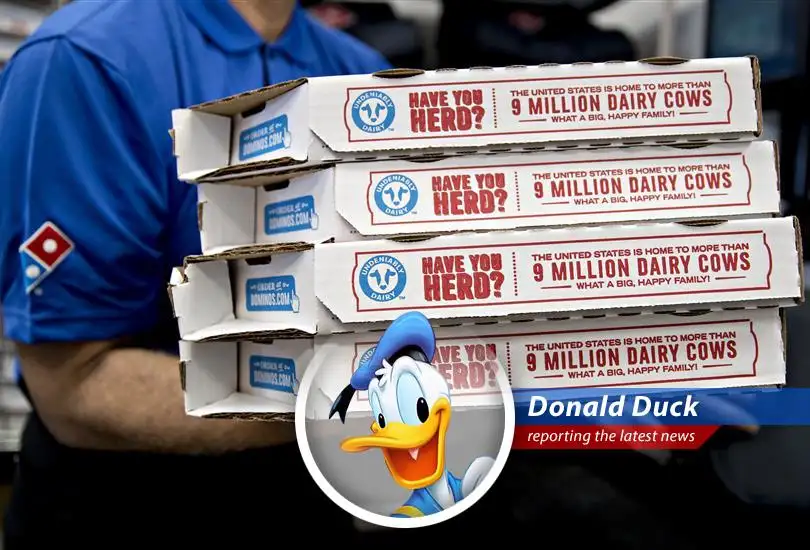 Donald Duck reports on Domino's Pizza's mixed quarter, market share win, and plans to partner with DoorDash, all while tryin' to figure out if they deliver to Duckburg!