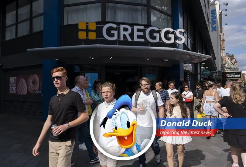 Donald Duck reports on how the U.K.'s heatwave caused a dip in sales for Greggs, the famous bakery chain. Looks like even sausage rolls can't beat the heat!