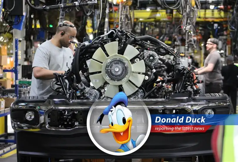 Donald Duck reports on the automotive industry's wild ride through EV uncertainty, Chinese market chaos, and a return to good ol' gas guzzlers! WAK!