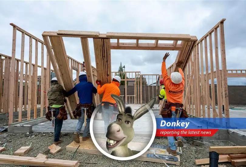 Donkey reports on the housing market woes as builders feel the pinch from high mortgage rates and wobbly economy. Are they gonna need Shrek to scare up some buyers?
