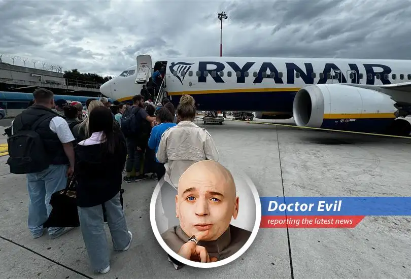 Dr. Evil reports on how airline delivery delays are impacting summer travel plans and ponders if this is all Austin Powers' fault.
