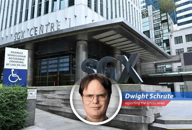 Dwight K. Schrute (Assistant Regional Manager, Paper and IPO Expert) reports on how Chinese firms are eyeing Singapore's stock market amidst global trade squabbles. Bears. Beets. Battlestar Galactica.